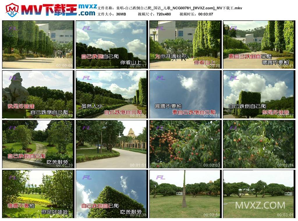 童唱-自己跌倒自己爬_国语_儿歌_NCG00781